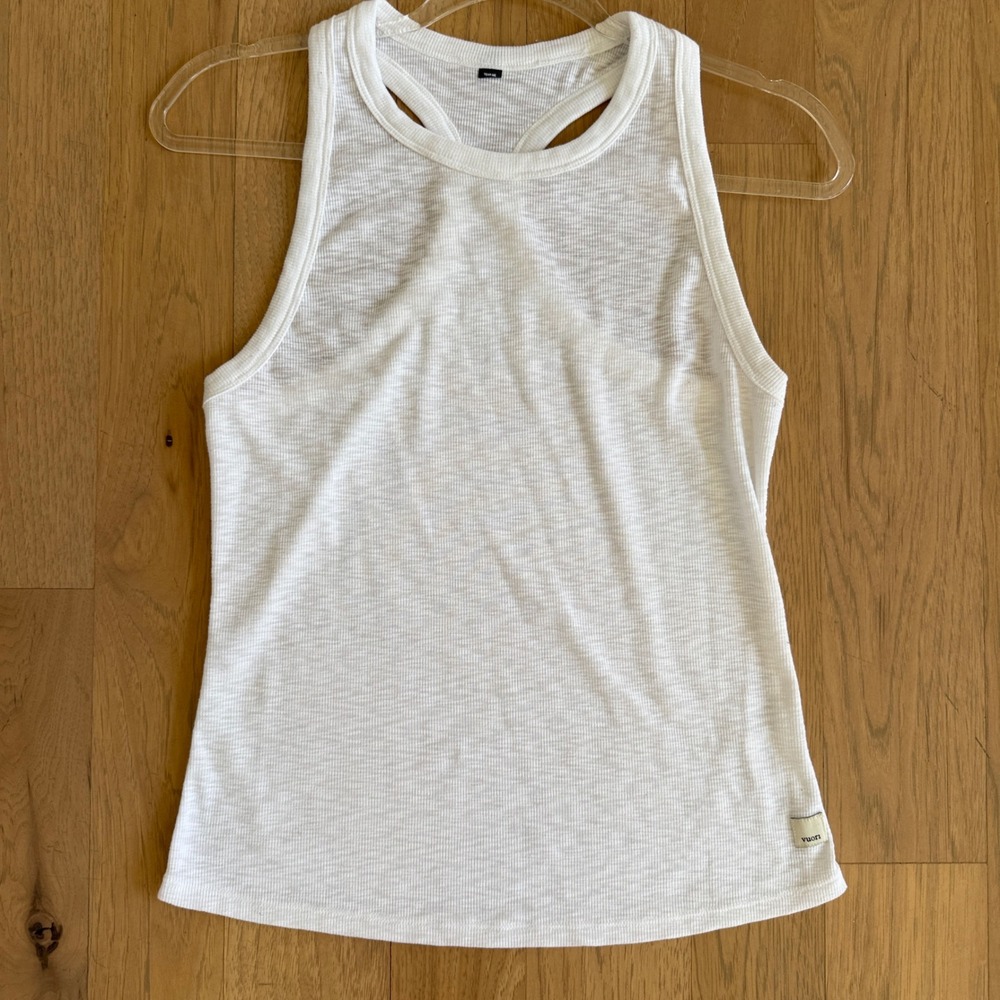Vuori Sunrise High Neck Tank Women M White VW1012 Racerback Activewear